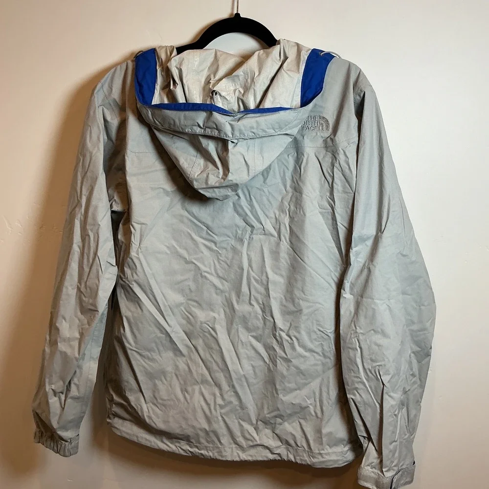 The North Face HyVent 2.5L Rain Jacket Grey Blue Waterproof Shell Small Mens